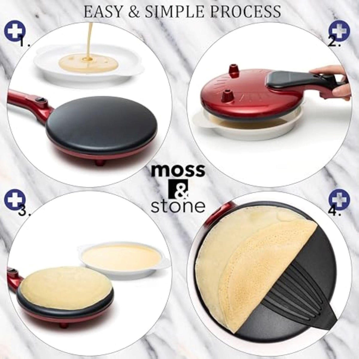 Moss and Stone batter tray helps prep and dip for efficient crepes.