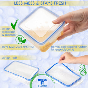 Moss and Stone containers are dishwasher safe for easy cleanup