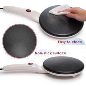 Moss & Stone crepe maker with automatic temperature control ensures even cooking.