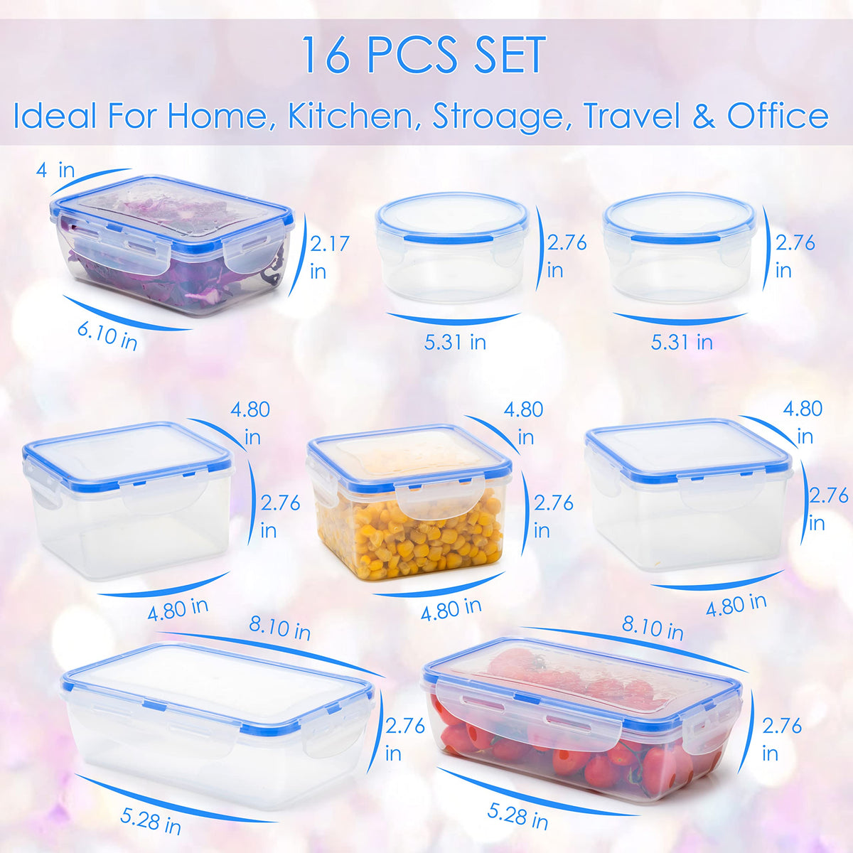 Moss and Stone snap lock lids seal effectively for mess free transport