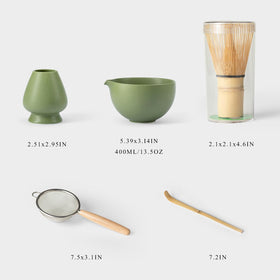 Mossen bamboo whisk holder keeps the whisk dry and ready.