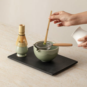 Mossen matcha sifter: ensures even powder distribution for consistent flavor.