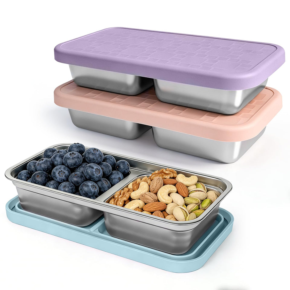 Mostdream 3-pack 15 oz snack containers for kids, portable and durable for school lunches.