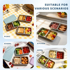 Mostdream portable kid snack set keeps snacks organized while traveling.
