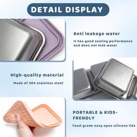 Mostdream stackable design saves space in lunch bags for families on the go.