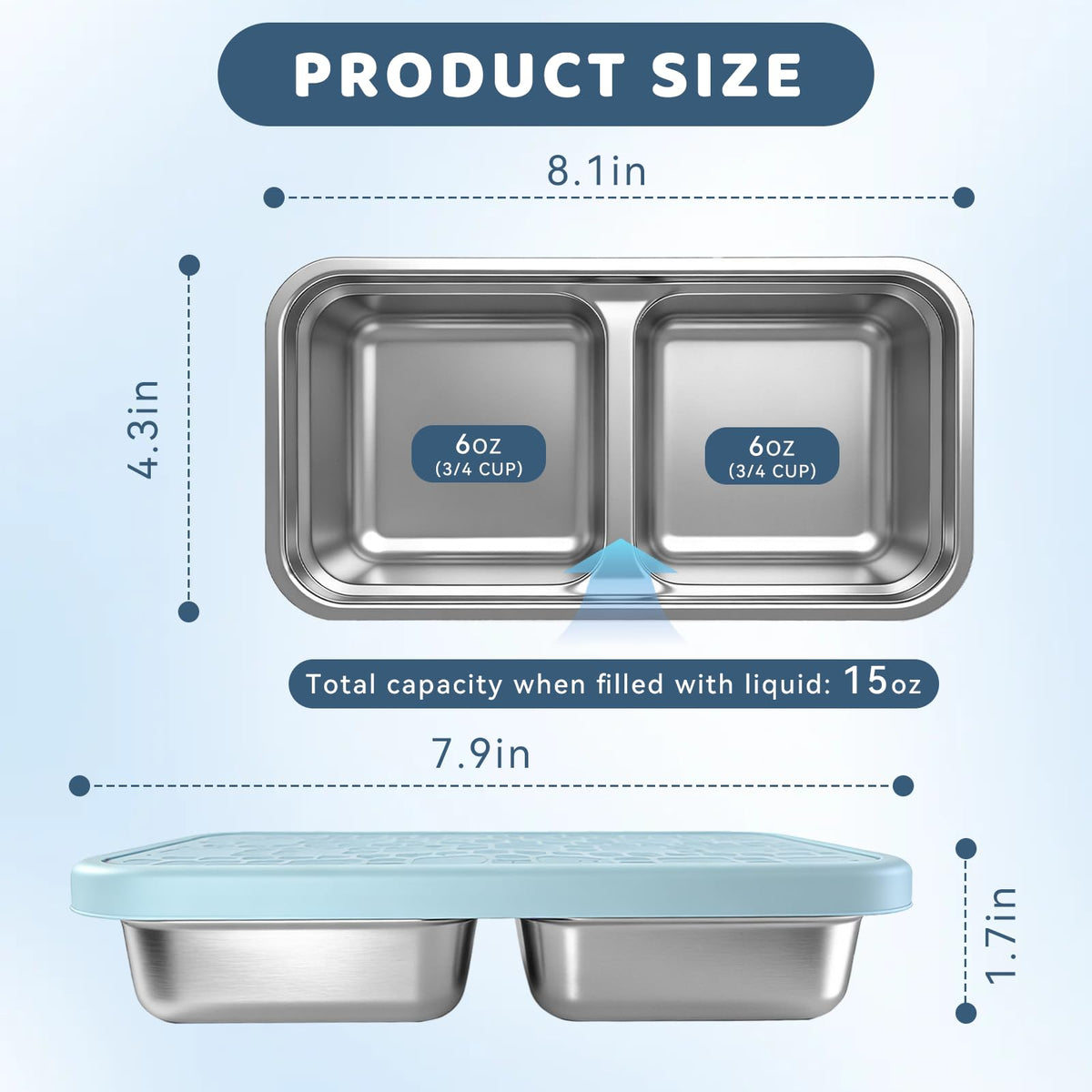 Mostdream stainless steel lunch box for kids, sturdy and easy to carry.