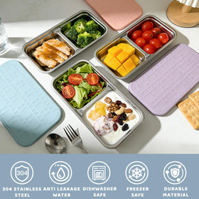 Mostdream two‑compartment snack container ideal for portion control at school.