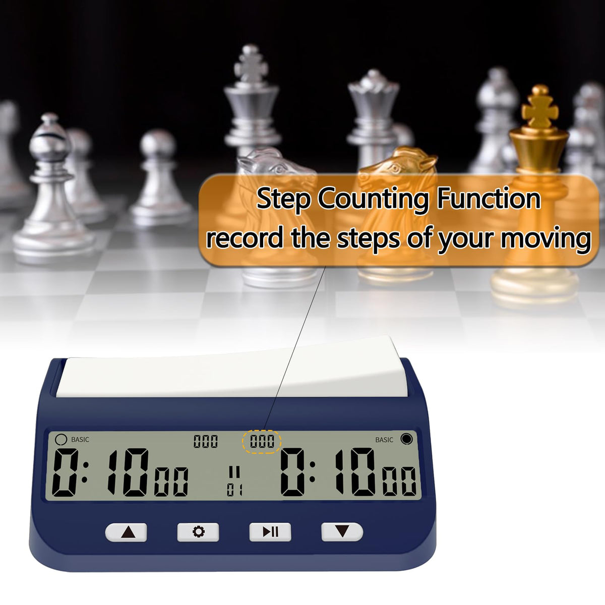 Portable design of MOSTRUST chess timer fits easily in a tournament bag.