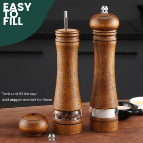 Mosuniro adjustable coarseness knob enables fine to coarse grinding for flavor control.