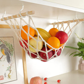 Motarna fruit hammock size 20x12 fits small spaces and larger fruit sets.