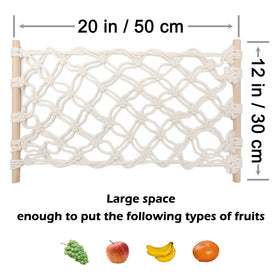 Motarna fruit hammock under cabinet saves counter space and adds boho charm.