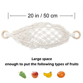 Motarna hand-woven fruit basket close-up highlights cotton weave and breathable storage.