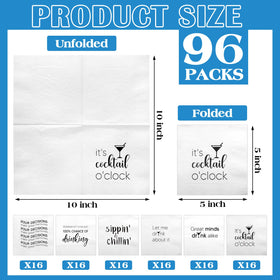 MotiMind 5x5 inch folded napkins fit cocktails or desserts neatly