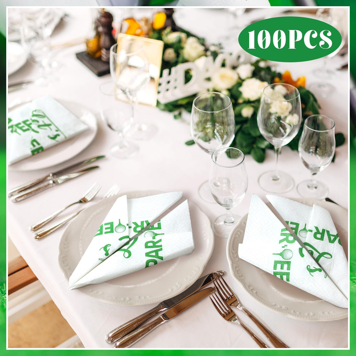MotiMind golf napkins keep surfaces clean while hosting memorable get-togethers.