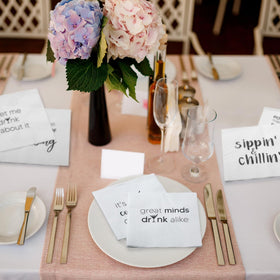 MotiMind napkins perfect for home bars and casual get-togethers