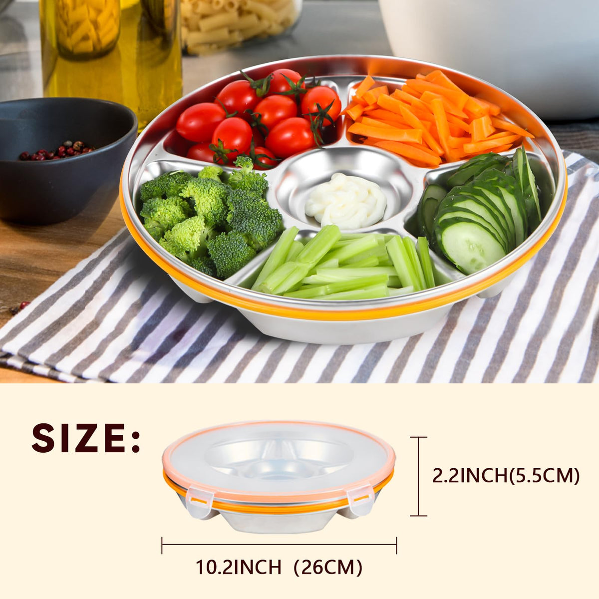 Motith portable snack tray ready for outdoor picnics and gatherings