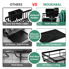 MOUKABAL large-capacity rack fits daily dishware for families