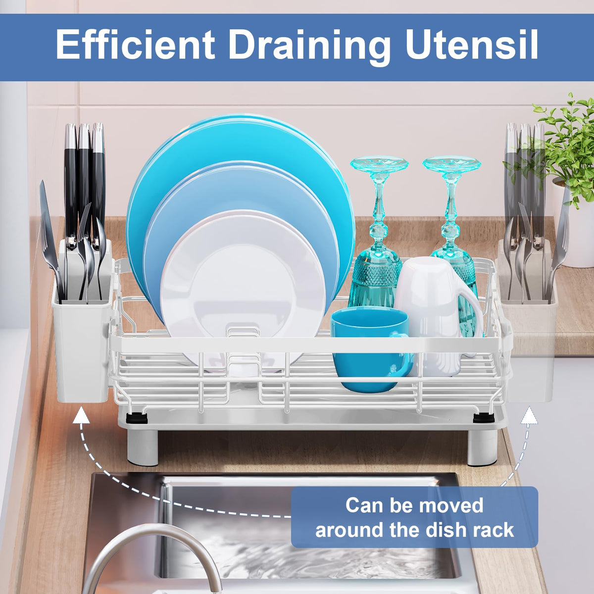 MOUKABAL large storage capacity fits plates, bowls, and cups for a family.