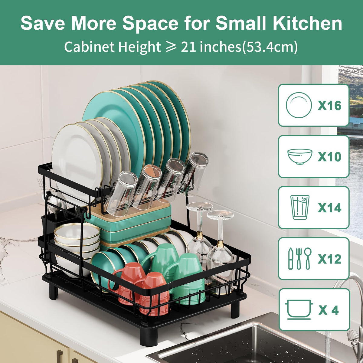 MOUKABAL rust-resistant coating protects against daily kitchen use