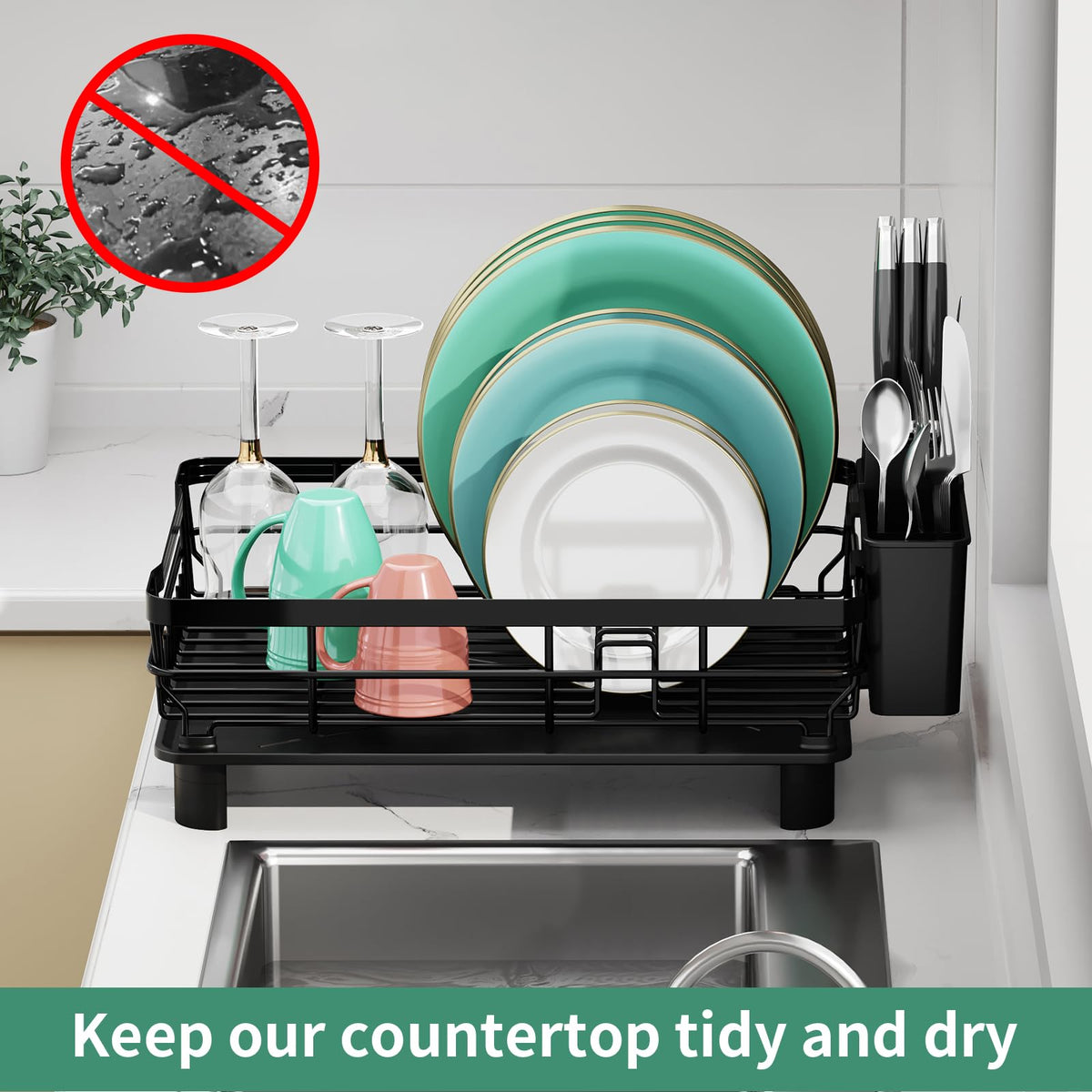 MOUKABAL space-saving design frees up countertop workspace