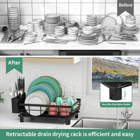 MOUKABAL sturdy metal frame secures dishes during drying