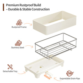 MOUKABAL rustproof stainless steel design resists corrosion in busy kitchens.