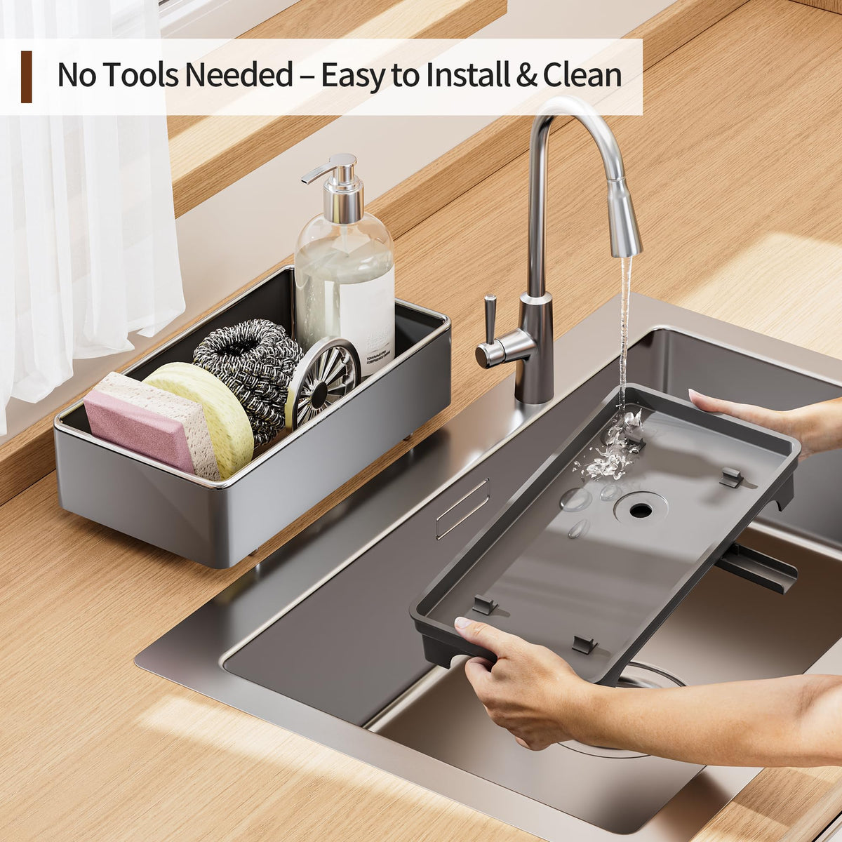 MOUKABAL sponge holder is easy to clean with open design