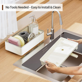 MOUKABAL tool-free installation ensures a stable by-sink setup.