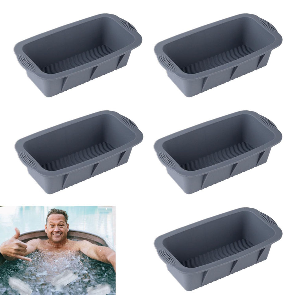 Mouwaii 5Pcs extra-large ice block mold for long-lasting ice blocks in baths.