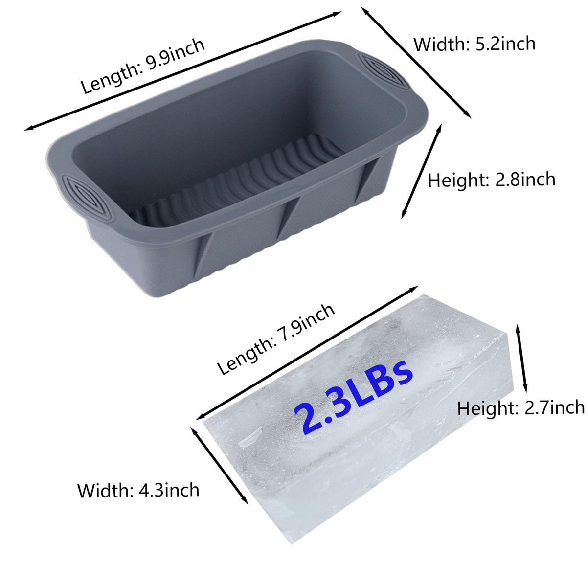 Mouwaii large ice cube mold for ice bath blocks and cold plunges.