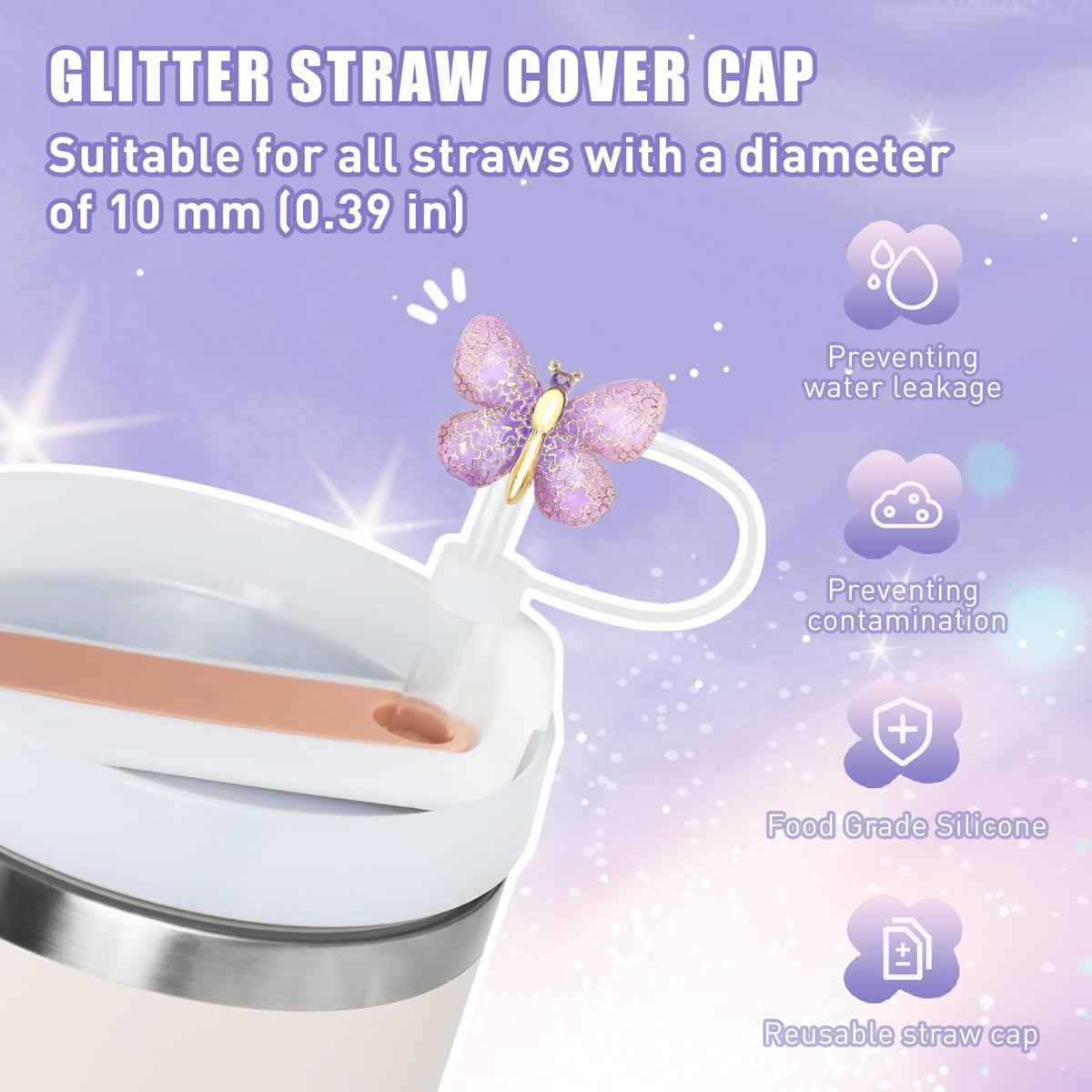 ButterflyB topper adds festive charm to parties, picnics, and everyday sips.