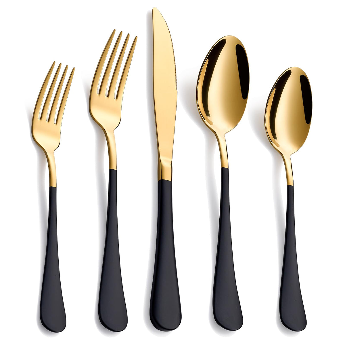 Moxinox 20-piece silverware set with colorful handles for stylish family meals