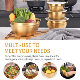 Moxinox bowls nest neatly, saving counter space in compact kitchens
