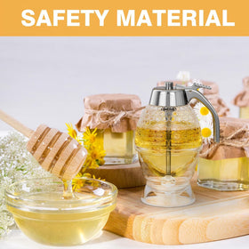 MOYAC honey jar on display stands as a delightful kitchen centerpiece