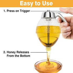 MOYAC honey pot decoration for kitchen counters adds charm and easy access