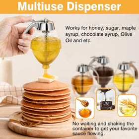 MOYAC maple syrup dispenser in glass ideal for breakfast and brunch