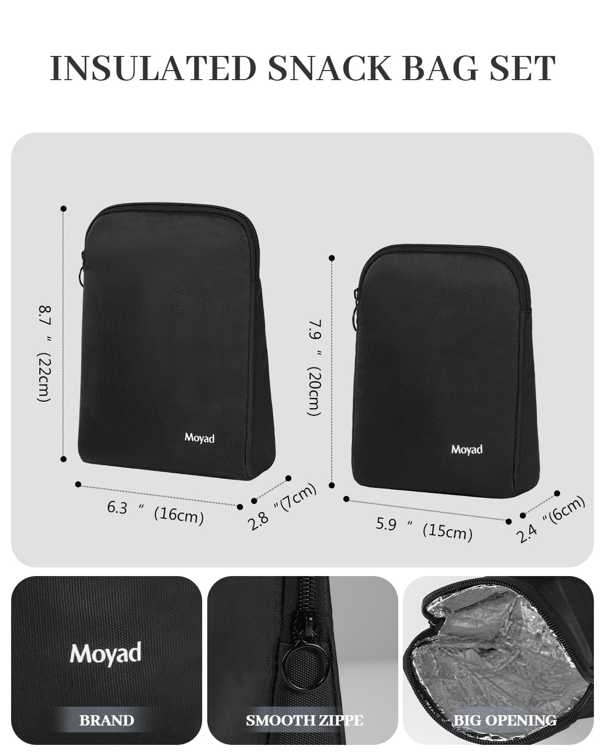 Moyad dishwasher-safe bag for quick, simple cleanup after meals.