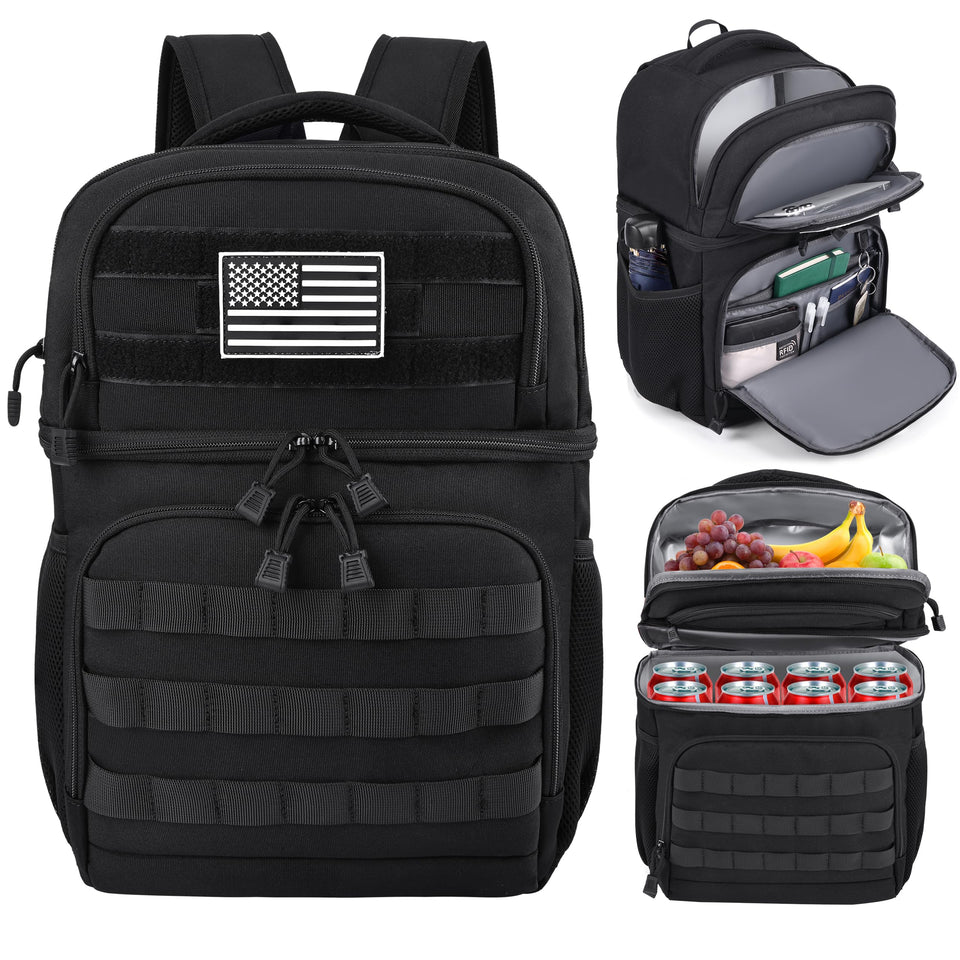MOZETO Lunch Backpack with dual-compartment cooler for easy all-day meals and drinks