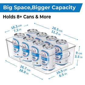 Mpotmiy clear-view design with built-in handles allows fast access