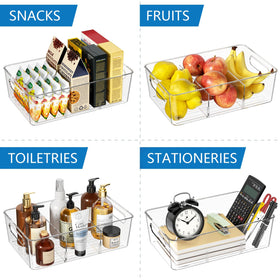 Mpotmiy pantry bin made of durable plastic for long-lasting use.