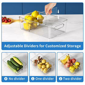 Mpotmiy see-through design helps spot contents in the fridge at a glance.