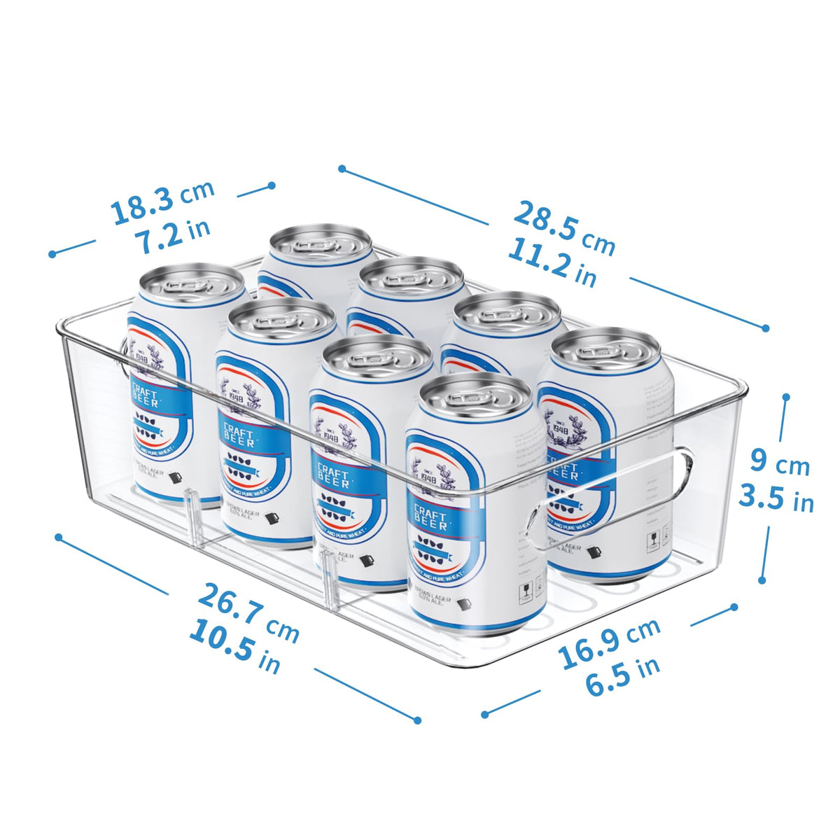 Mpotmiy refrigerator bin transparent for fridge organization and easy content check.