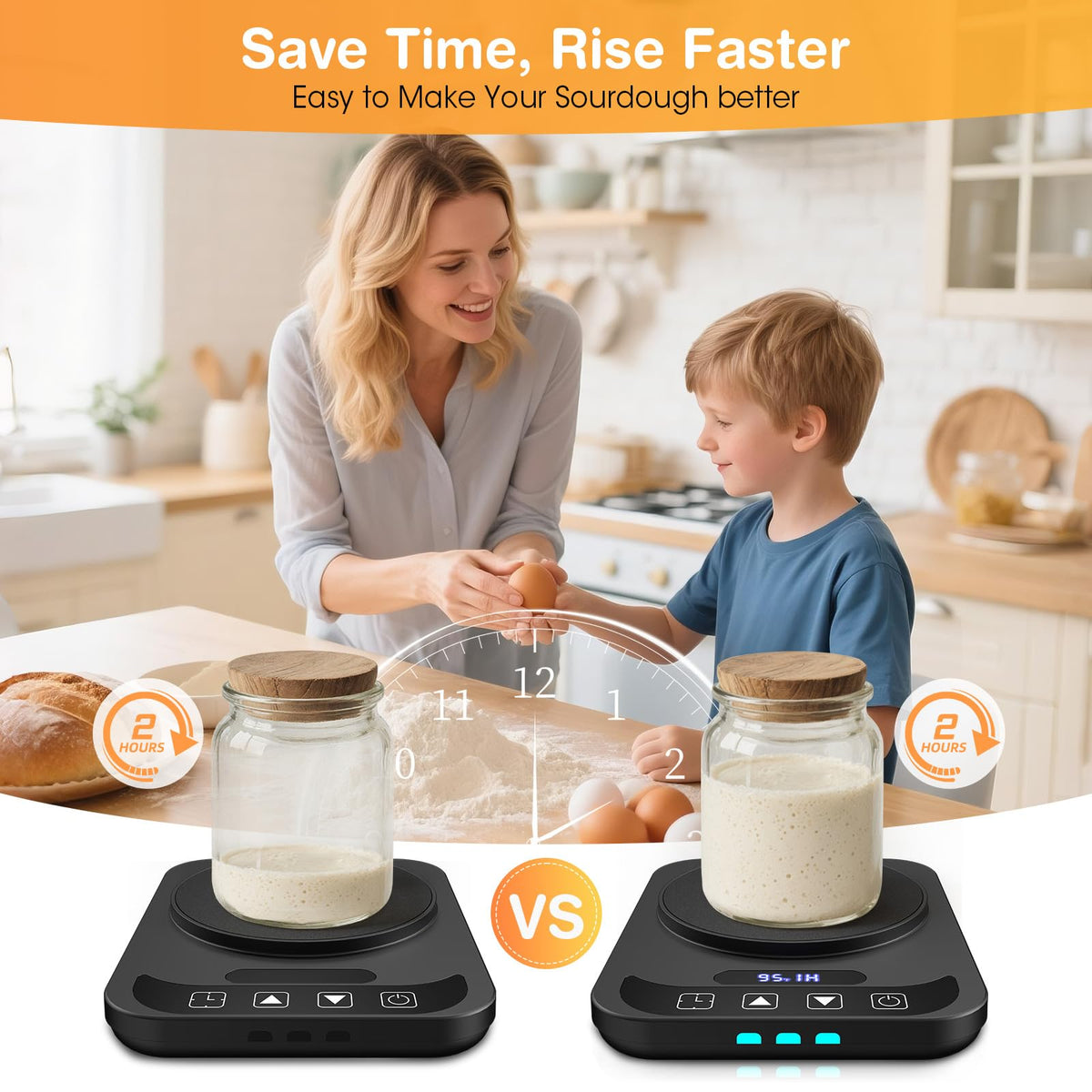 MQFORU Sourdough Warmer compact design fits on counter or drawer.