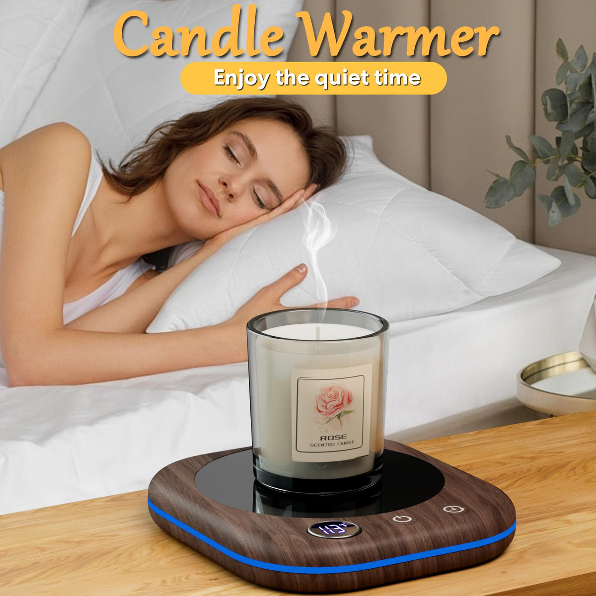 MQUPIN mug warmer timer allows 1 to 12 hours of heating.