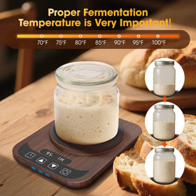 MQUPIN Sourdough Warmer timer guides long fermentation without constant monitoring.