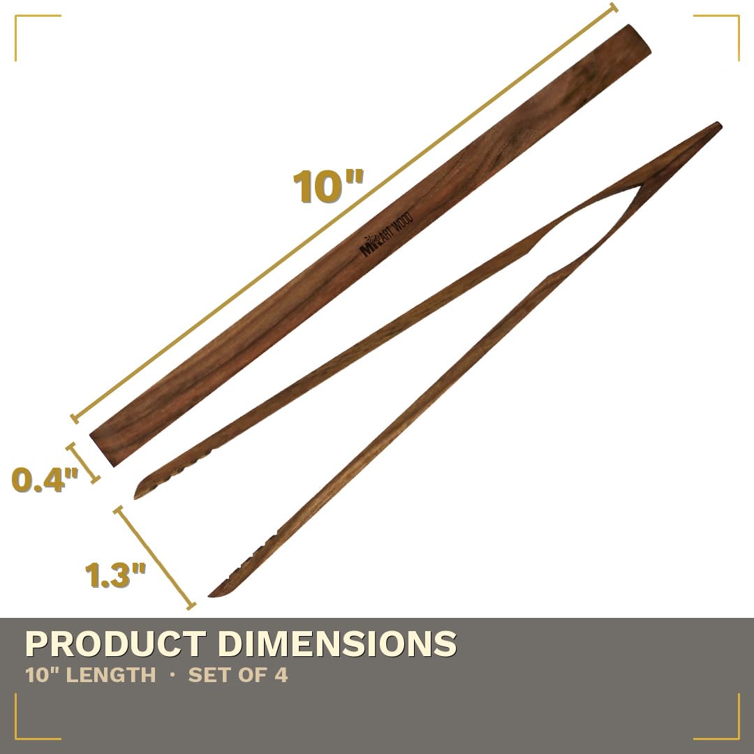 Mr.Art Wood party-ready tongs elevate entertaining with secure serving.