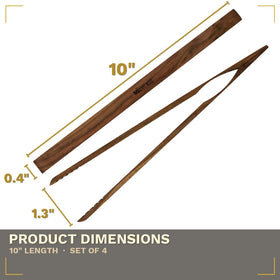 Mr.Art Wood party-ready tongs elevate entertaining with secure serving.