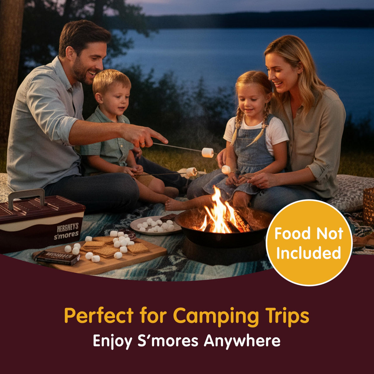 Mr. Bar-B-Q Hershey's Smores Caddy keeps ingredients tidy on picnics.
