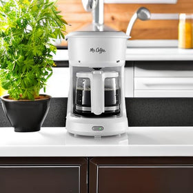 Mr. Coffee 5-Cup mini brewer Lift & Clean Filter Basket in view
