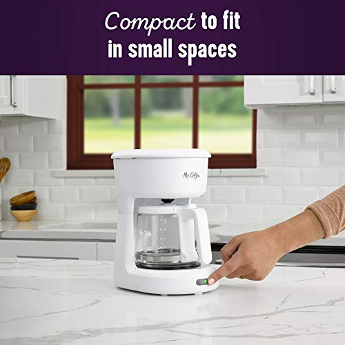 Mr. Coffee mini brewer pouring action, Grab-a-Cup Auto Pause in use